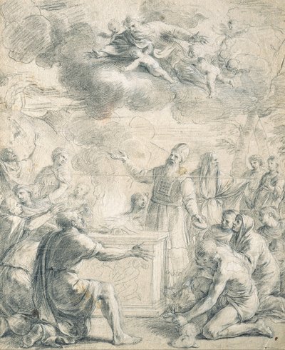 Aaron’s Sacrifice by known as Borgognone Guglielmo Cortese
